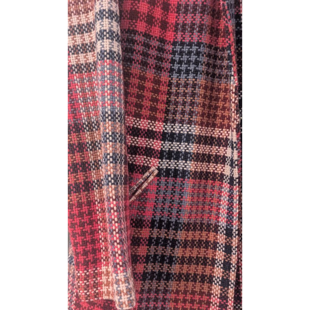Women's RACHEL ZOE Red & Black Plaid Wool Blend Jacket XS - Picture 2 of 6